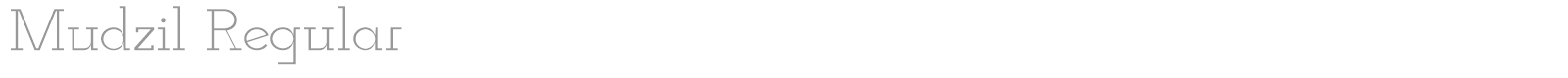 Mudzil font preview